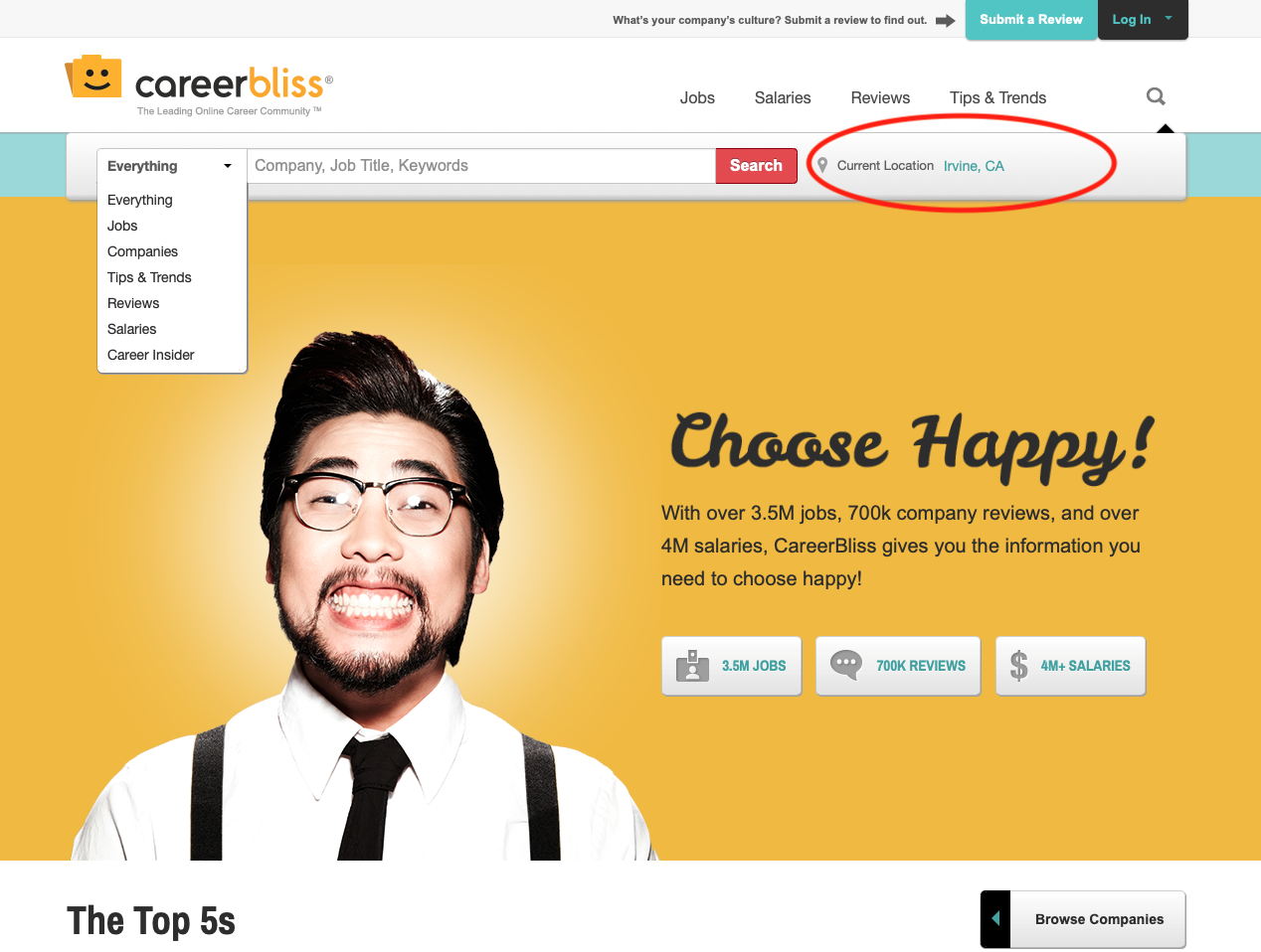 Job search — version 1