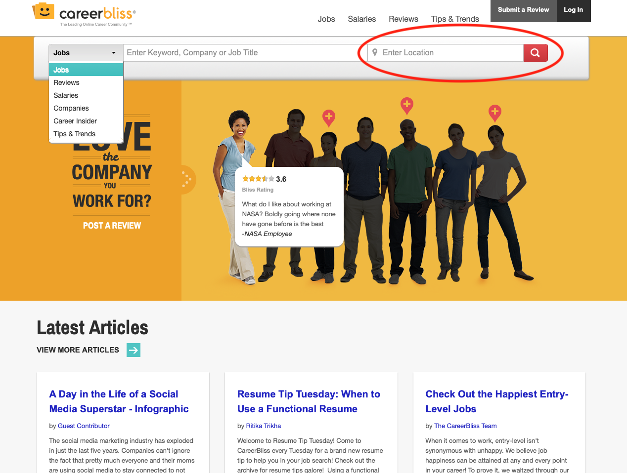 Job search — version 2