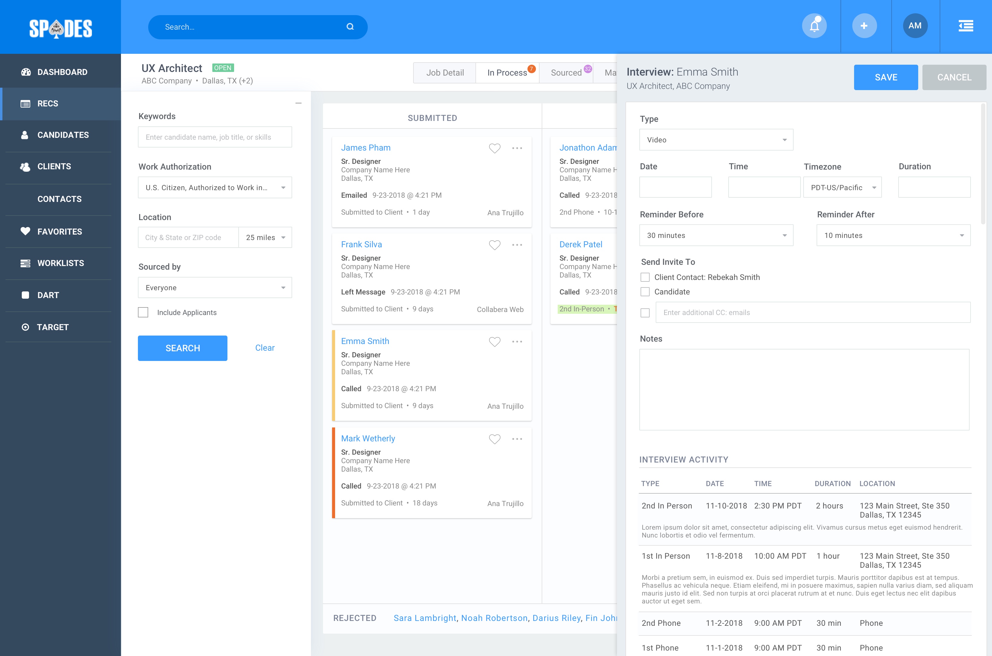 Recruiting Platform slide 1