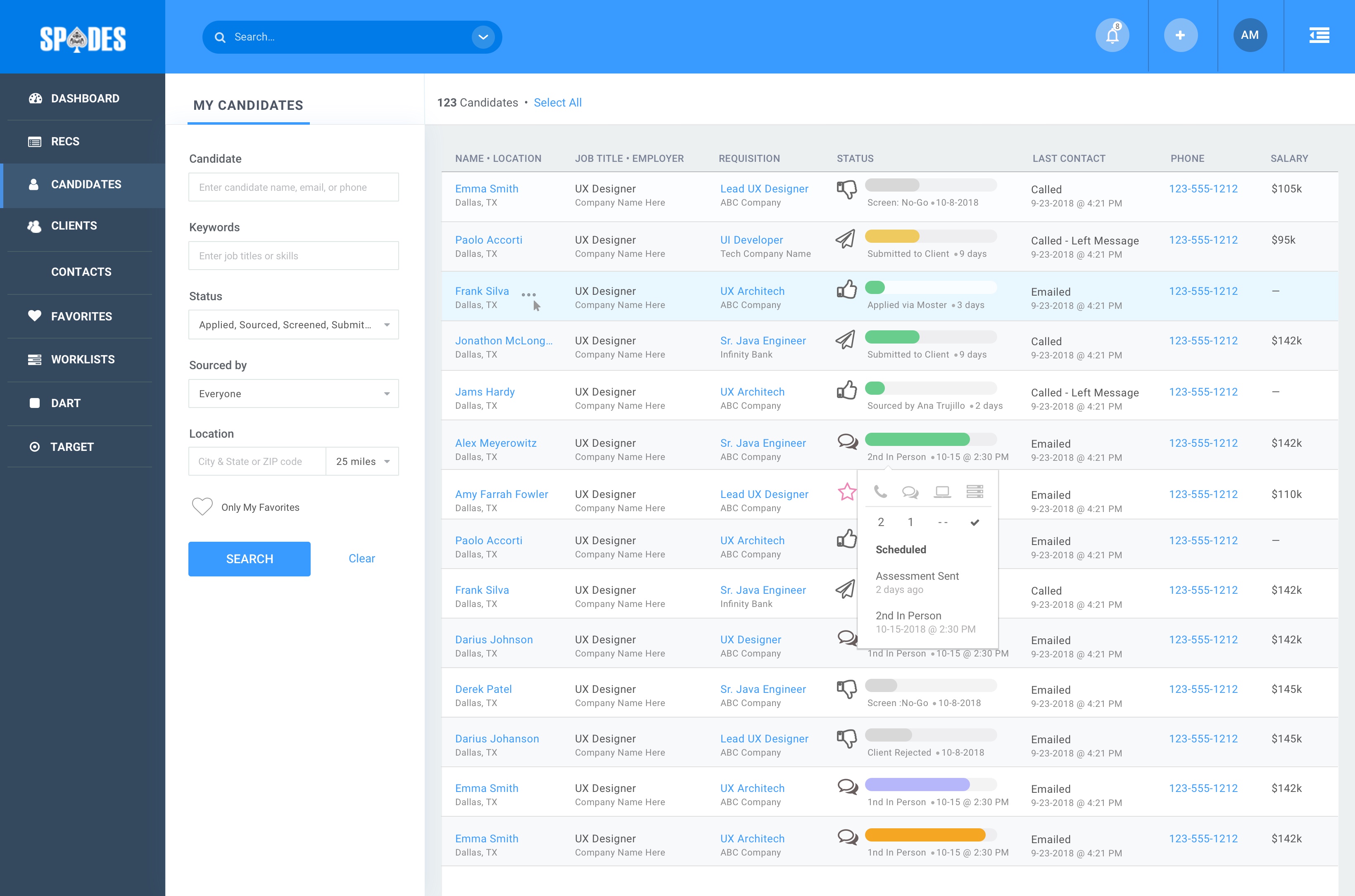 Recruiting Platform slide 3